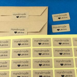 120PCS-Lot-Kraft-Sticker-Labels-Handmade-with-Love-stickers-Christmas-gift-labels-Sealing-adhesive-labels