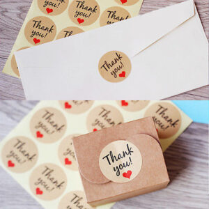 60Pcs-Kraft-THANK-YOU-Heart-Sticker-Round-Label-_1
